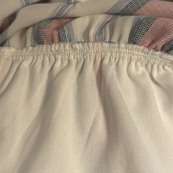 TRIXXI striped crossed bodice V cleavage striped midi dress sleeveless sz M - Picture 6 of 6